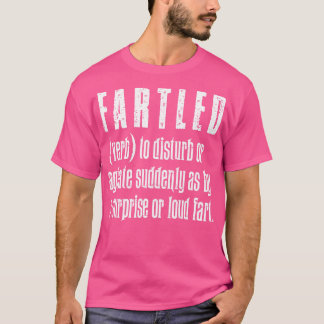 Fartled Vintage White Text T-Shirt