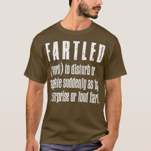 Fartled Vintage White Text T-Shirt