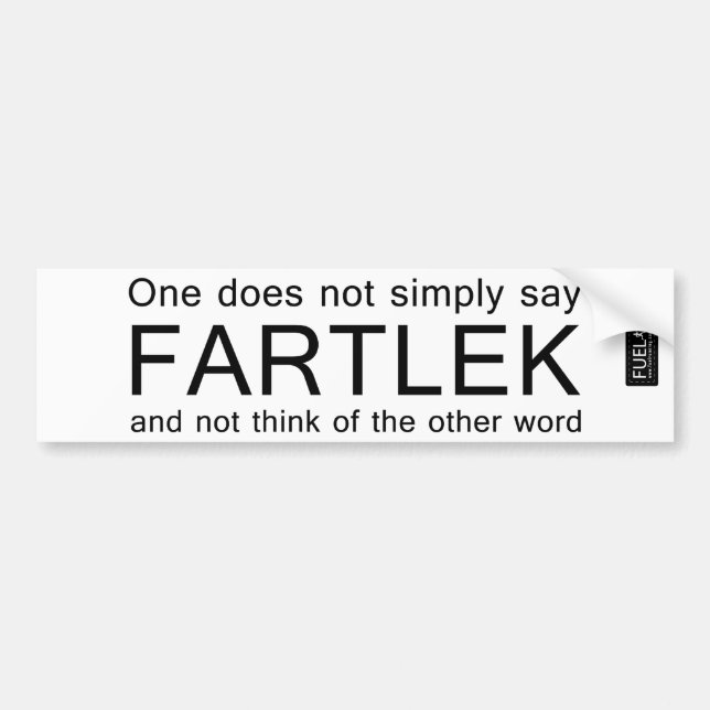 Fartlek Bumper Sticker (Front)