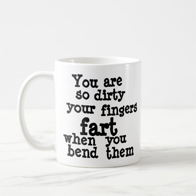 Farty Fingers  line   Coffee Mug (Left)