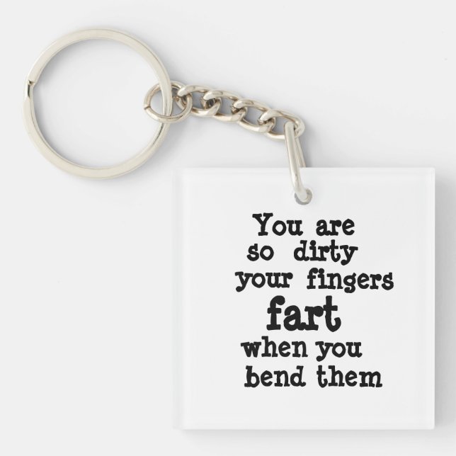 Farty Fingers  line  Key Ring (Front)