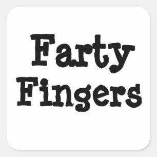 Farty Fingers Square Sticker