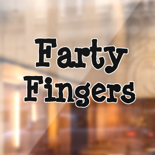 Farty Fingers Window Cling
