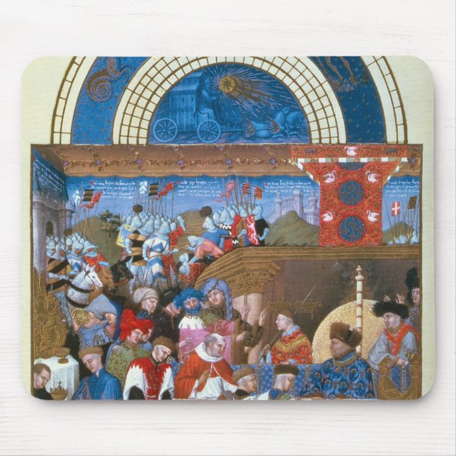 Fascimile of January: banquet scene Mouse Mat (Front)