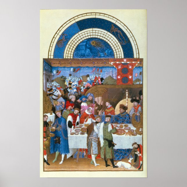 Fascimile of January: banquet scene Poster (Front)