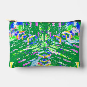 Fascinating digital art in bright colours accessory pouch