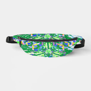 Fascinating digital art in bright colours bum bags