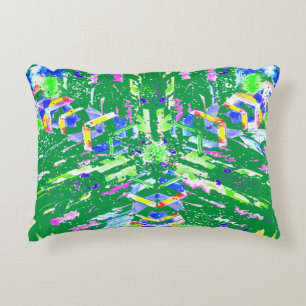 Fascinating digital art in bright colours decorative cushion