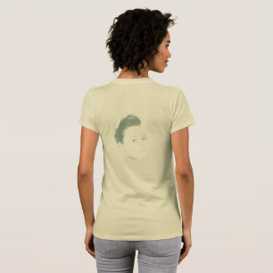 Fascinating Green Toned Woman Face T-Shirt