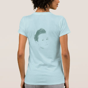 Fascinating Green Toned Woman Face T-Shirt