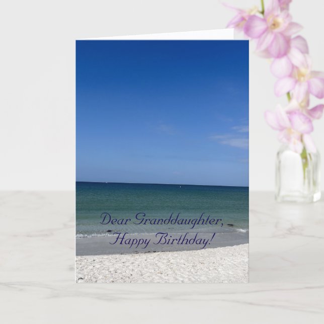 Fascinating Ocean View, Granddaughter's Birthday Card (Orchid)