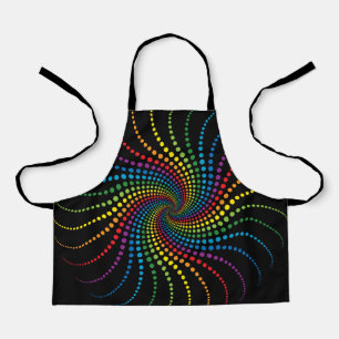 Fascinating Rainbow Spiral Apron