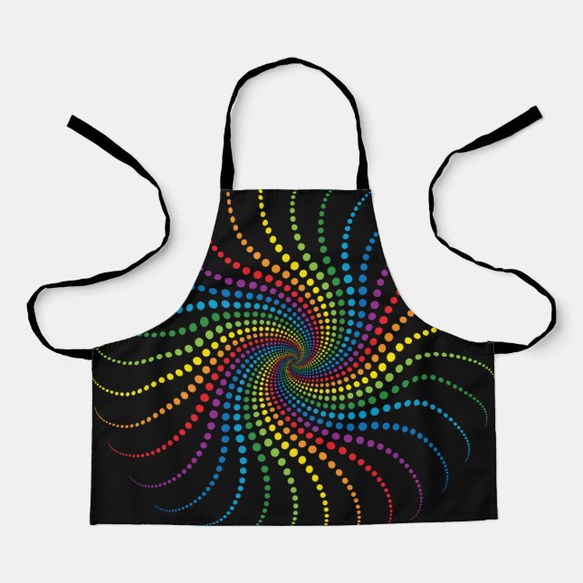 Fascinating Rainbow Spiral Apron (Front)