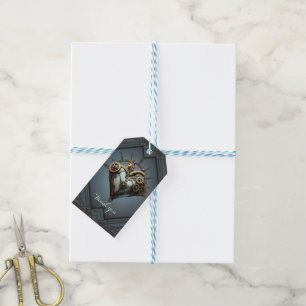 Fascinating steampunk heart gift tags