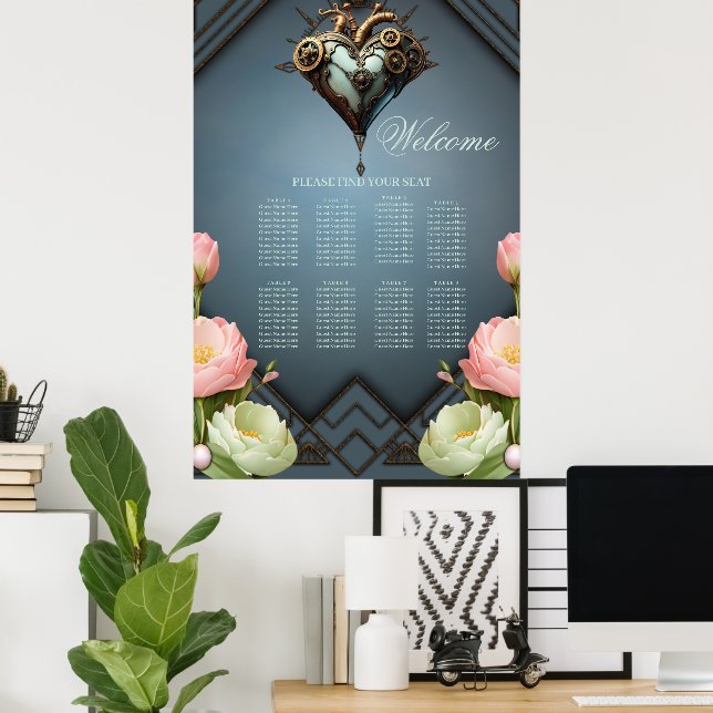 Fascinating steampunk heart  poster (Home Office)