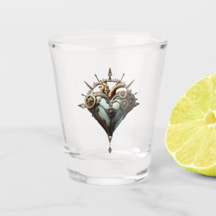Fascinating steampunk heart shot glass