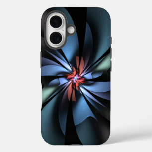 Fascination Blue and Green Abstract iPhone 16 Case