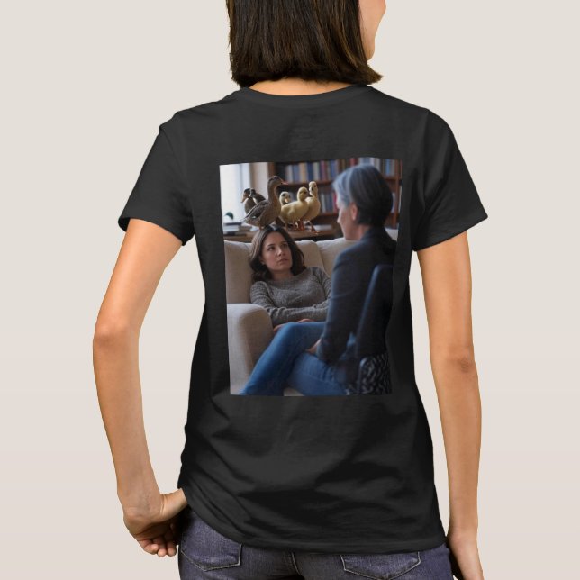 Fascination With Ducks women black T-shirt back (Back)