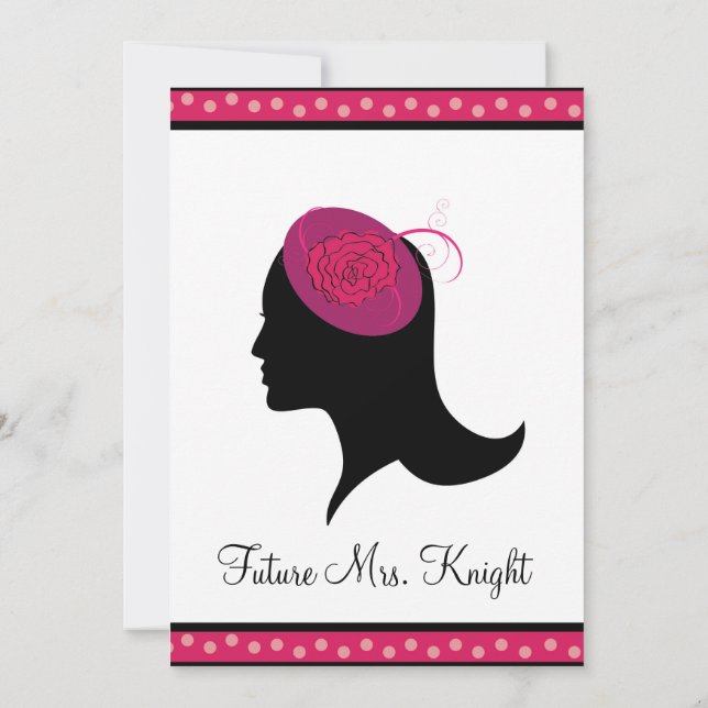 Fascinator Hat Tea Bridal Shower Invitation (Back)