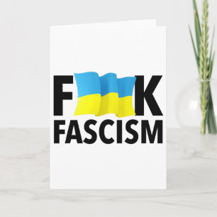 Fascism - Censored With Ukrainian Flag Card