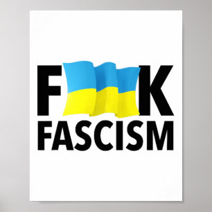 Fascism - Censored With Ukrainian Flag  Poster