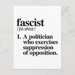Fascist Definition Postcard