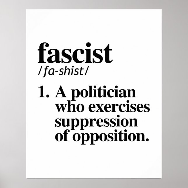 Fascist Definition Poster (Front)