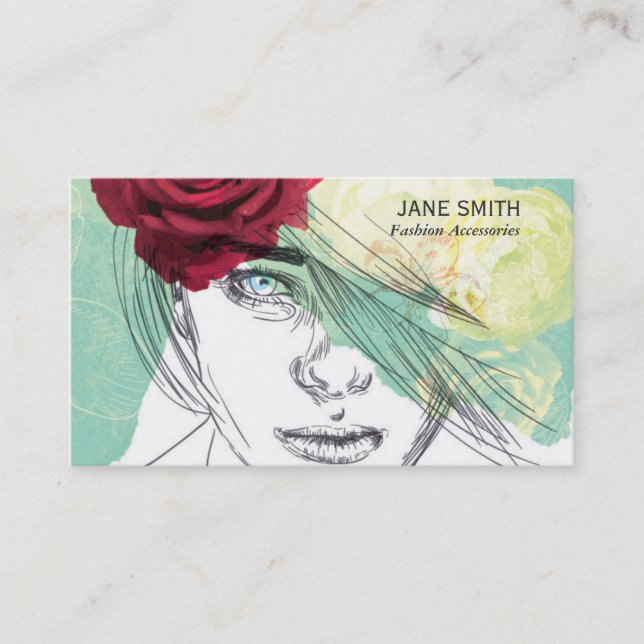 Fashion Accessories Fashion design stylish Business Card (Front)