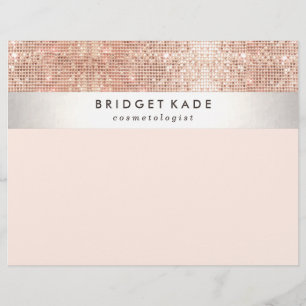 Fashion and Beauty Salon Faux Copper Sequin Flyer