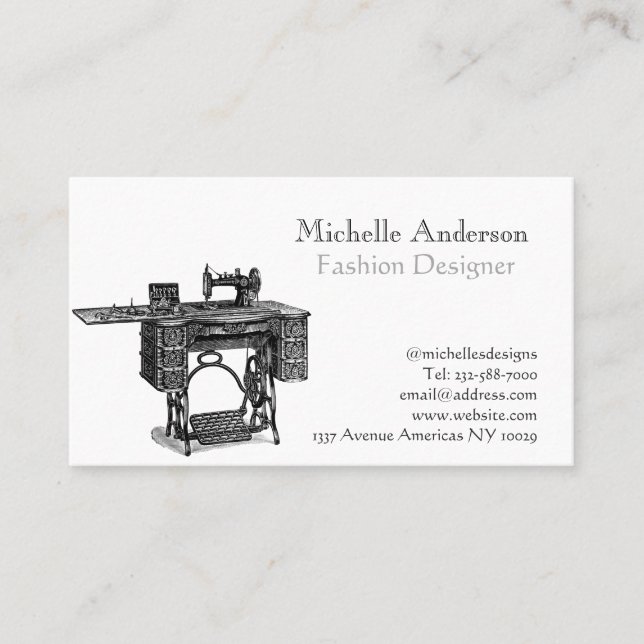 Fashion and clothing business card (Front)