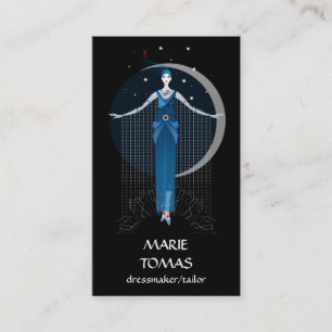 Fashion art deco elegant stylish illustration business card
