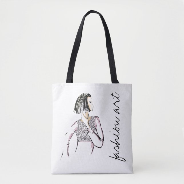 Fashion Art Fashion Illustration Art Print Tote Bag (Front)