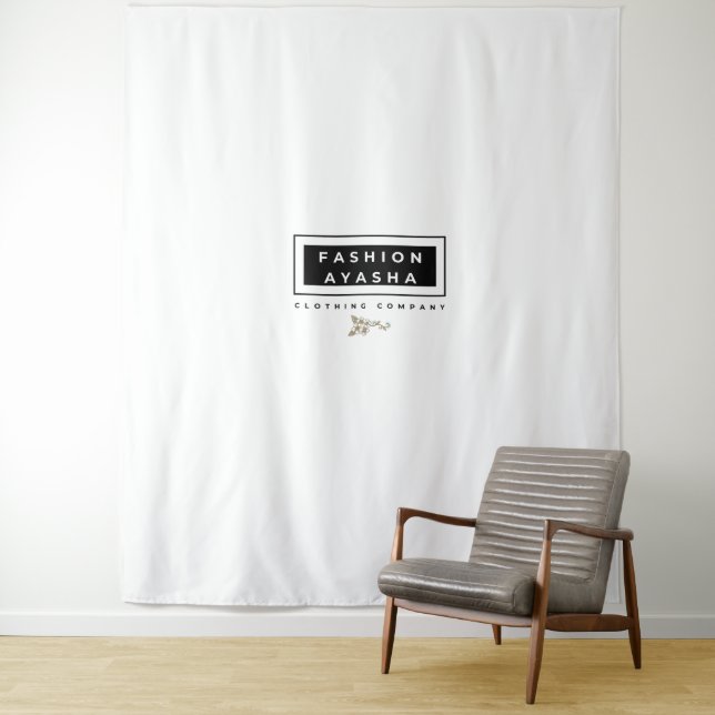 Fashion Ayasha Brand Logo Model Photo Back Drop Tapestry (In Situ)