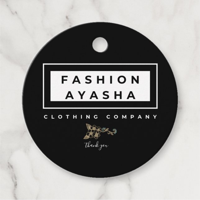 Fashion Ayasha Thank You Favour Tags (Front)