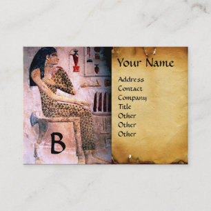 FASHION & BEAUTY /ANTIQUE EGYPT MONOGRAM parchment Business Card