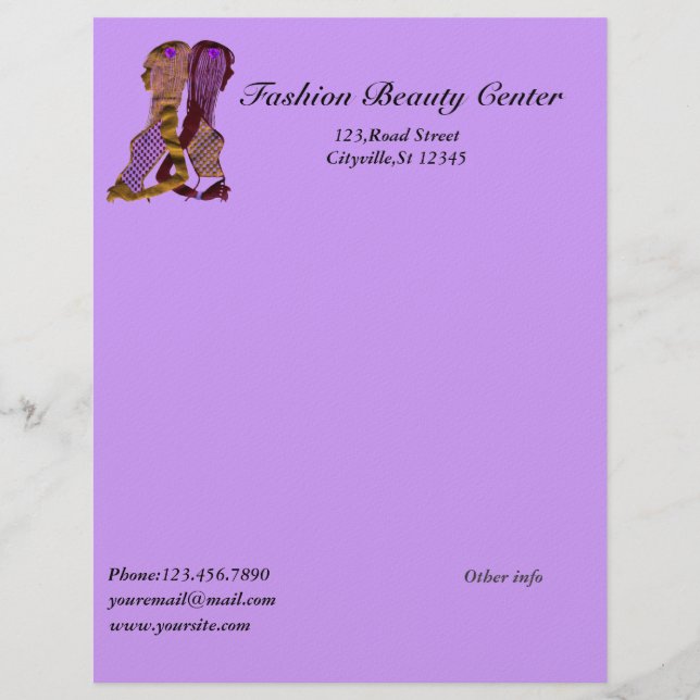 Fashion Beauty Letterhead (Front)