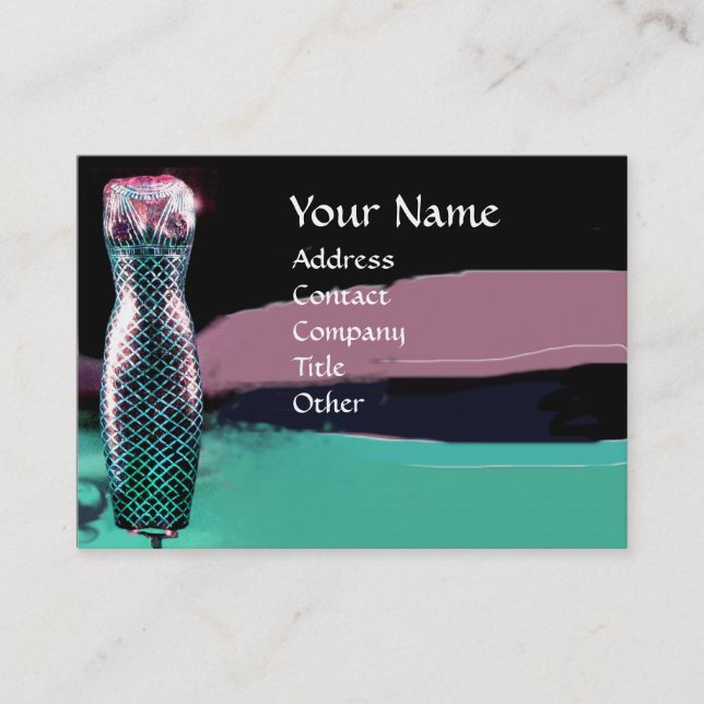FASHION & BEAUTY OF ANTIQUE EGYPT MONOGRAM  blue Business Card (Front)