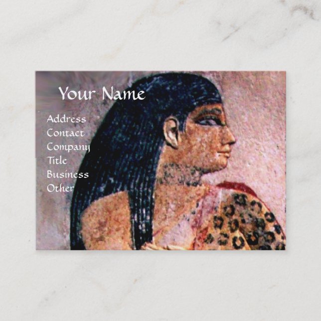 FASHION & BEAUTY OF ANTIQUE EGYPT MONOGRAM BUSINESS CARD (Front)