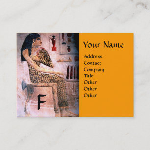 FASHION & BEAUTY OF ANTIQUE EGYPT MONOGRAM yellow Business Card