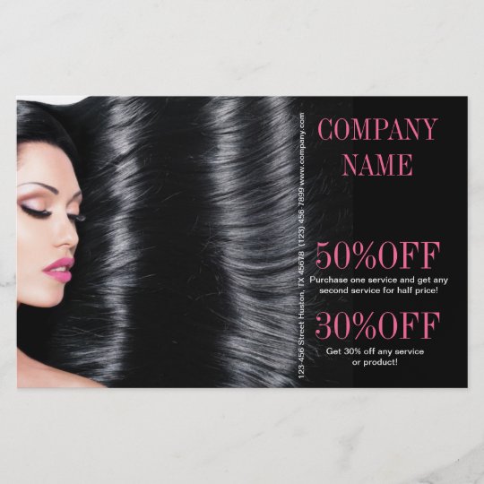 Fashion Beauty Salon Hairdresser Hair Stylist Flyer Zazzle Co Uk