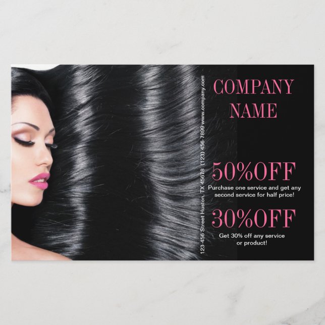 fashion beauty salon hairdresser Hair Stylist Flyer (Front)