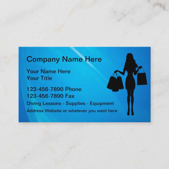 Fashion Beauty Shopping Theme Business Card (Front)