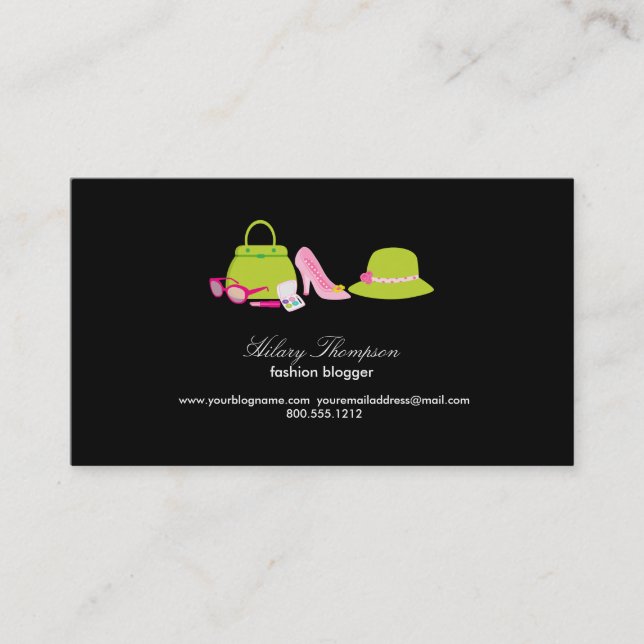 Fashion Blogger Calling Cards (Front)