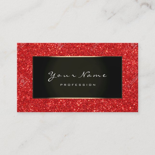 Fashion Blogger Champagne Red Gold Ruben Business Card (Front)