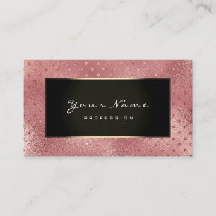 Fashion Blogger Framed Black Frame Glass Rose Pin Business Card