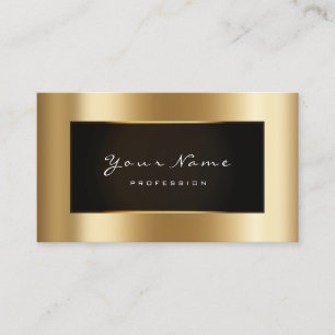 Fashion Blogger Framed Black Frame Gold Lux Business Card