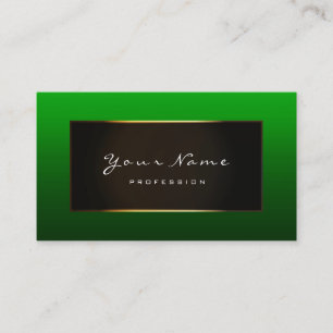 Fashion Blogger Framed Black Frame Moss Deep Green Business Card