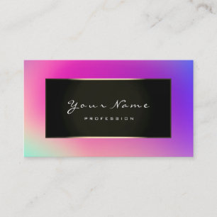 Fashion Blogger Framed Black Frame Violet Pink Omb Business Card