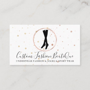 Fashion Boutique Black Underwear Lingerie Sock Business Card
