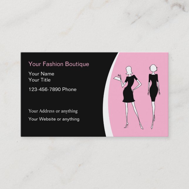 Fashion Boutique Business Cards (Front)